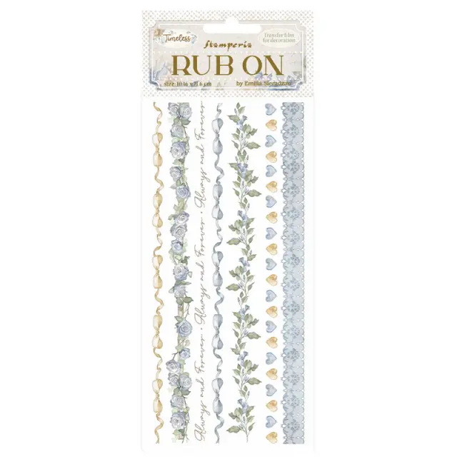 Χαλκομανίες (Rub-On) 10.16×21.6cm Stamperia, Timeless, Borders