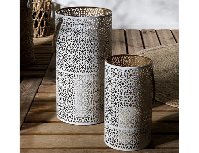 Σετ Διακοσμητικά Φανάρια Home Deco Factory με χερούλι και διαστάσεις 20x39cm και 15x27cm - 2 τεμάχια HD0037 2