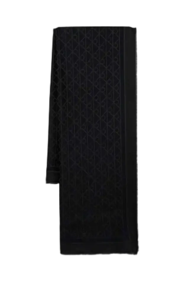 Calvin Klein Γυναικείο Ελαφρύ Φουλάρι Emblem AOP Glossy Tonal Scarf