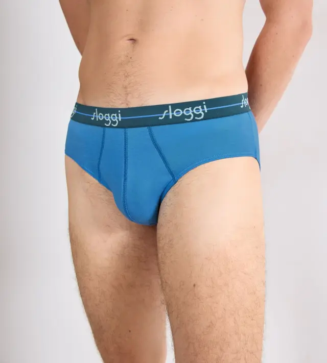 Sloggi Men Start Midi Σλιπ Ανδρικά Σιέλ-Πετρόλ 2-Pack 3