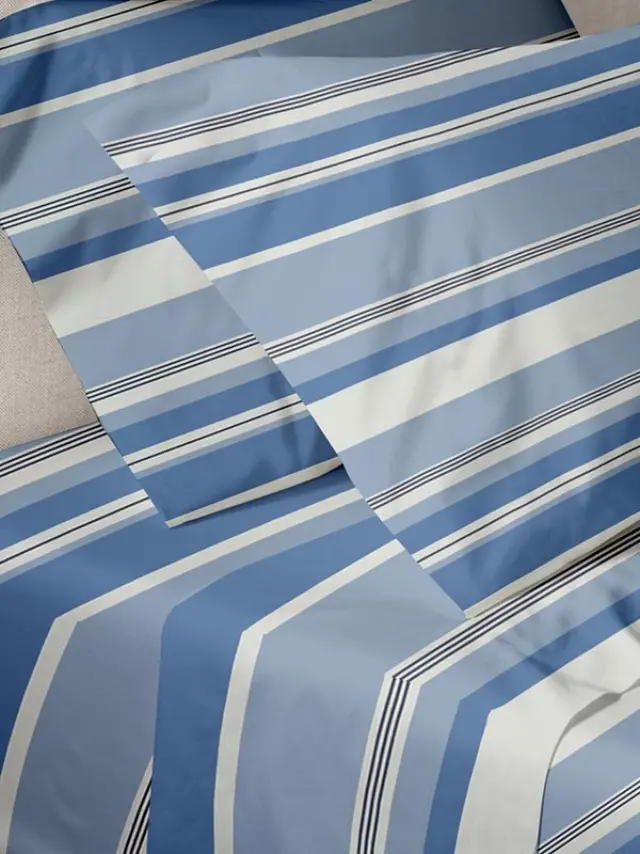 Παπλωματοθήκη Menta Εμπριμέ 550 Blue Υπέρδιπλη (230x250) Sunshine
