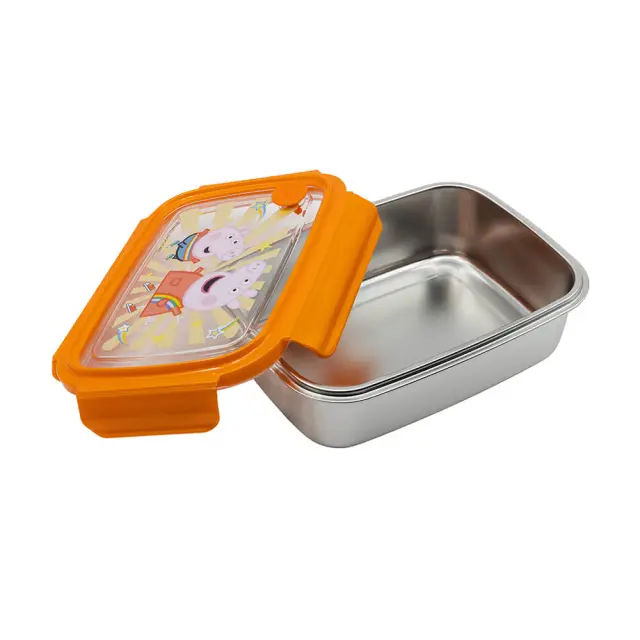 Aνοξείδωτο μεγάλο φαγητοδοχείο 1020ml Peppa Pig Little One - Stor 3