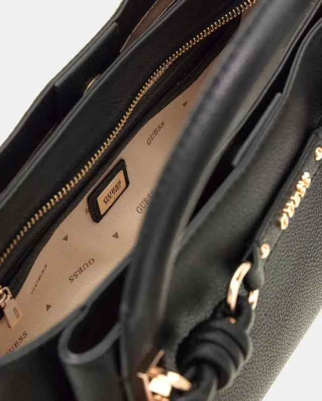 Guess - Γυναικεία Τσάντα Camelia 3-Compartment Satchel HWBG9742060-BLA Μαύρο 3
