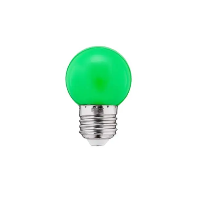 LED Color Bulb 1W E27 G45 240V 20Lm PC green