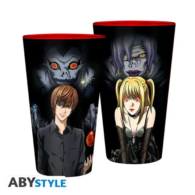 Ποτήρι γυάλινο DEATH NOTE - Large Glass - 400ml - Light & Misa ABYVER223