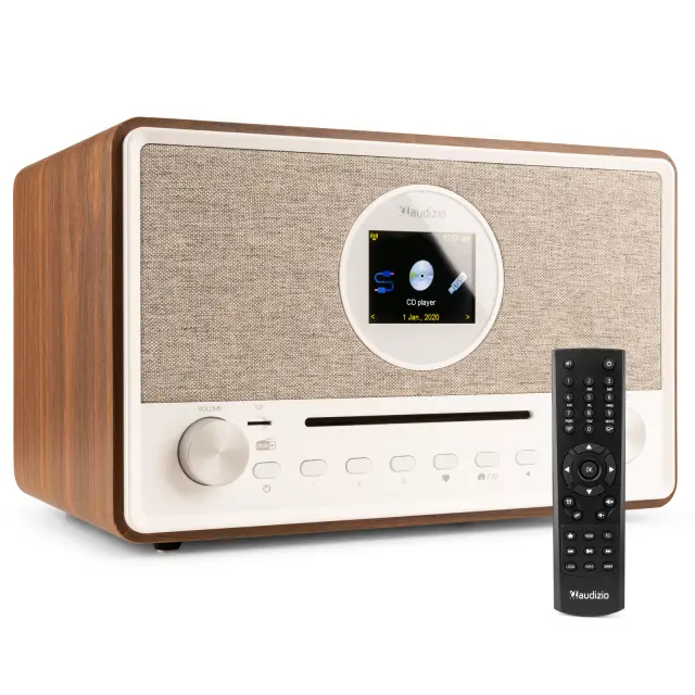 AUDIZIO LUCCA INTERNET RADIO DAB+ CD PLAYER WOOD