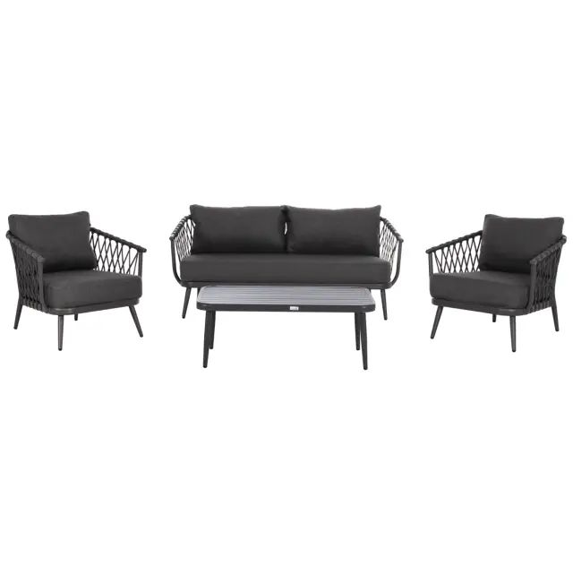 ΣΕΤ ΣΑΛΟΝΙ ΕΞ.ΧΩΡΟΥ 4 ΘΕΣΕΩΝ FB96505.01 ΑΛΟΥΜΙΝΙΟ-ΣΧΟΙΝΙ-ΜΑΞΙΛΑΡΙΑ ΣΕ ΓΚΡΙ