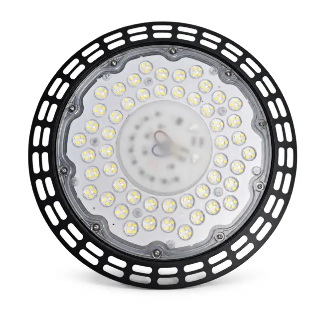VenCore Φωτιστικό Βιομηχανικού Τύπου Καμπάνα High Bay UFO LED 200 Watt 230 Volt 180° 28000 Lumens Ψυχρό Λευκό 6000K - Φ33 x Υ8cm (6407-50009) 3