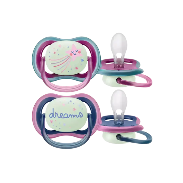 Philips Avent Ultra Air Πιπίλα Νυκτός 6-18m (SCF376/14) 2τμχ