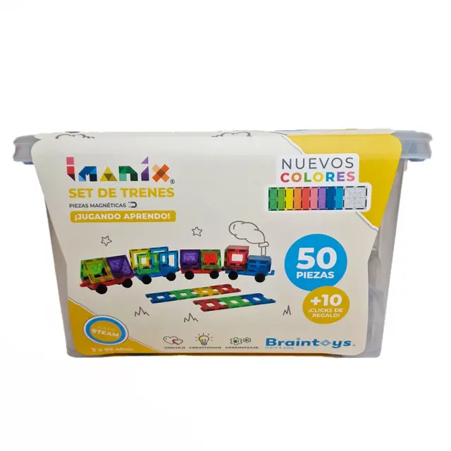 Imanix Μαγνητικό Παιχνίδι Κατασκευών "Τρένο" 50 τμχ. (3+ ετών) 858243