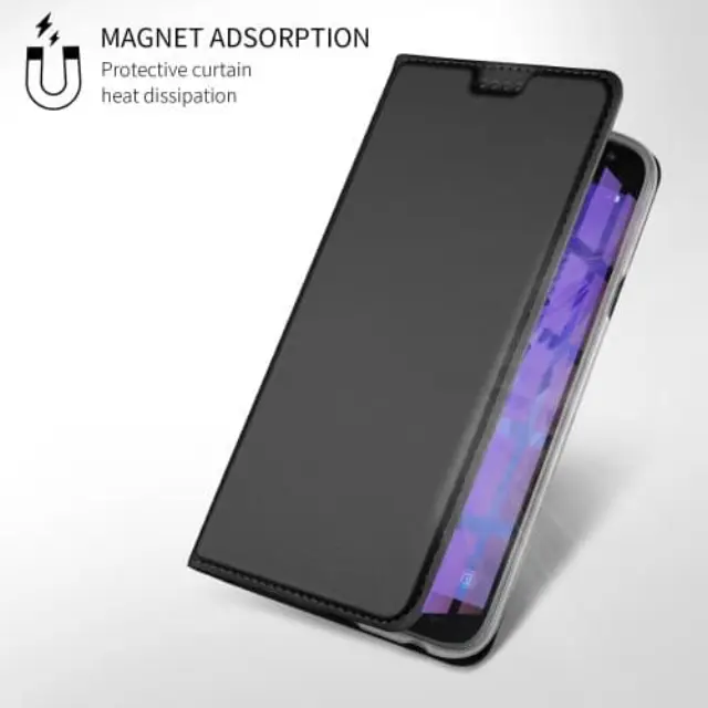 OEM Θήκη Βιβλίο Μαγνητική Με Δυνατότητα Stand για Samsung Galaxy J4 2018 Μαύρη 2