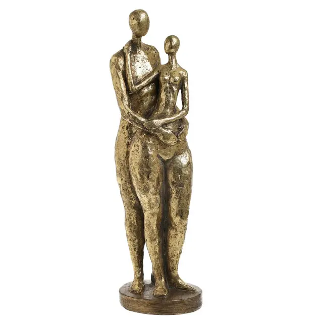 Διακοσμητικό Ζευγάρι Αντικέ Χρυσό Polyresin 14x14x48cm 3-70-117-0148