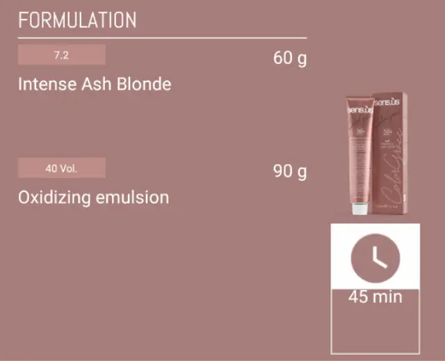 Sensus Color Grace M3K 7.2 Beige Blonde 100ml - (μόνιμη βαφή ξανθό μπεζ) 3