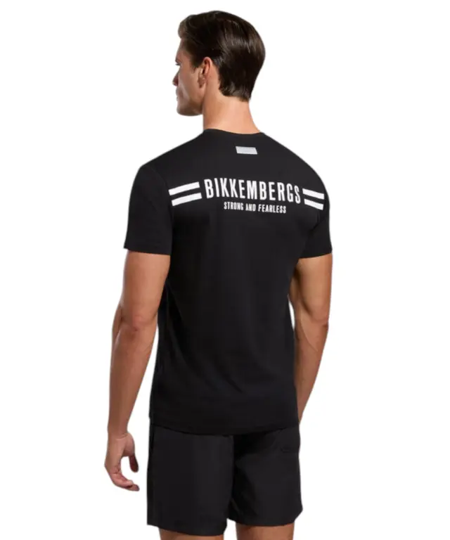 Bikkembergs - Ανδρικό T-shirt Κοντομάνικο BKK3MTS04-BLACK Μαύρο 3