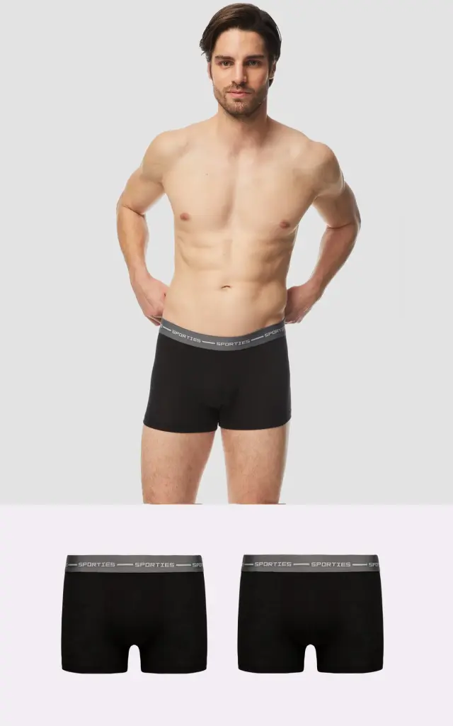 Sporties Bamboo Boxer με εξωτερικό λάστιχο 2τμχ Minerva - Μαρίν