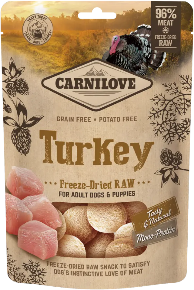 Carnilove Dog Freeze-Dried Raw Snacks Turkey 60gr