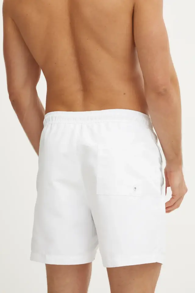Calvin Klein - Ανδρικό Μαγιό Σορτς Drawstring Medium KM0KM01092-YCD Λευκό - 2XL 2