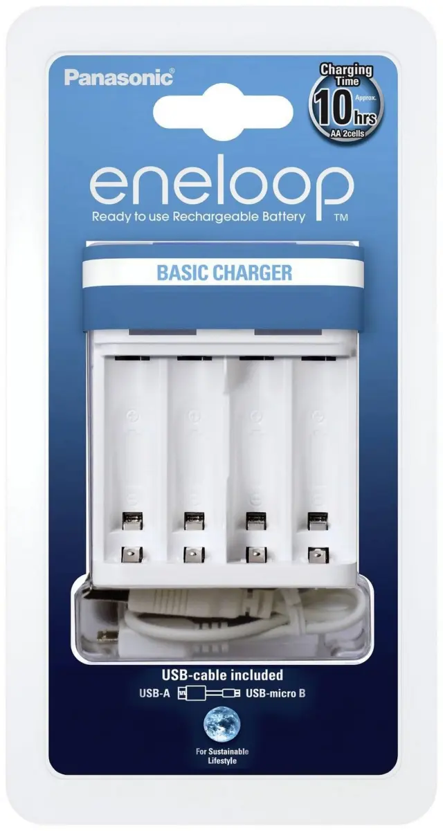 Φορτιστής Μπαταριών Panasonic Eneloop BQ-CC61E USB για AA/AAA