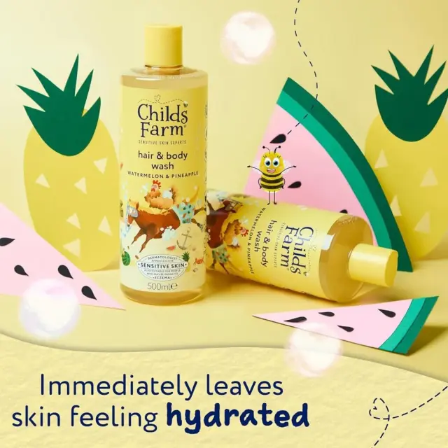 Childs Farm Watermelon & Pineapple Hair & Body Wash Παιδικό Σαμπουάν & Αφρόλουτρο με Άρωμα Καρπούζι & Ανανά 500ml 2