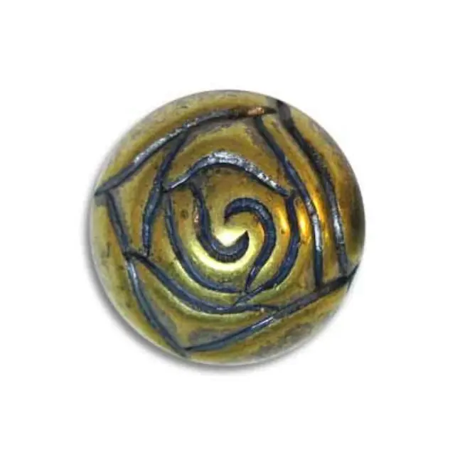 Επιμεταλλωμένη Χάντρα Rosebud Brass 18mm - 6τεμ