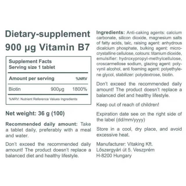 Vitaking B7 Biotin 900 mcg 3
