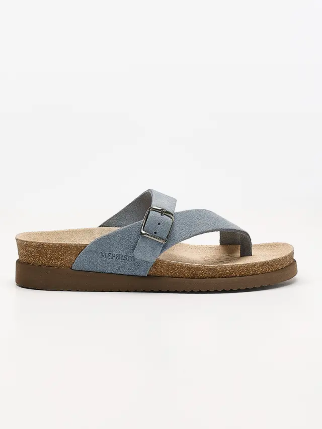 Mephisto Σαγιονάρες Γυναικείο δέρμα Nubuck Μπλέ MEP/HELEN SEA BLUE 2