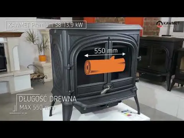 Ενεργειακή Σόμπα Ξύλου 14kW από Μαντέμι Premium HELIOS S8 ECO - KAWMET 2