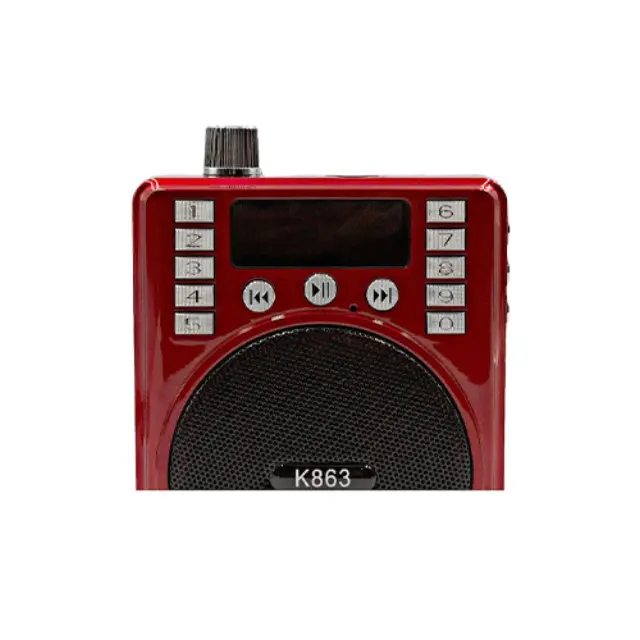 K863 Επιτραπέζιο Ραδιόφωνο με Bluetooth και USB Κόκκινο
