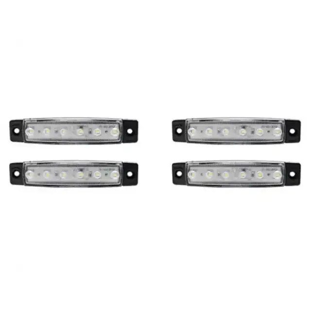Φώτα Όγκου Φορτηγού 6led 12-24v 4τμχ Σετ Βιδών Jn-2853-92 Λευκό
