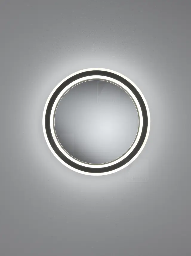 Φωτιστικό Καθρέπτης LED SAO Τοίχου & Οροφής Ø420 Mat Black 40W Dimmable Μαύρο 2