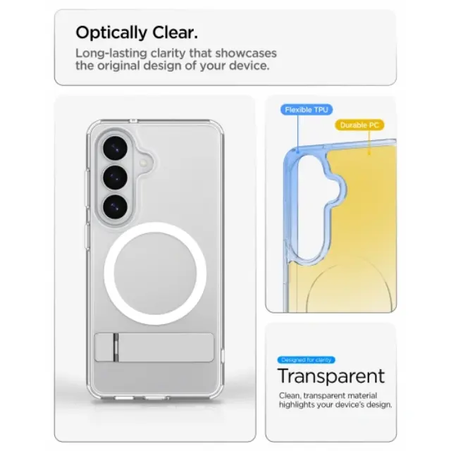 Spigen Ultra Hybrid "s" Mag Magsafe Galaxy S26 Clear/white 2