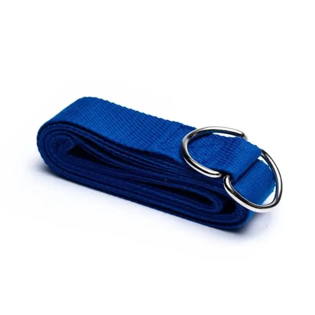 Ζώνη (Ιμάντας) Γιόγκα Yoga Strap D – Ring Blue (250×4cm)