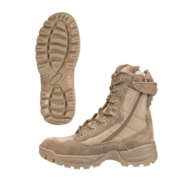 MIL-TEC Coyote Tactical Boots Two-Zip-Άρβυλα Με 2 φερμουάρ - 03-Coyote-Καφέ 2