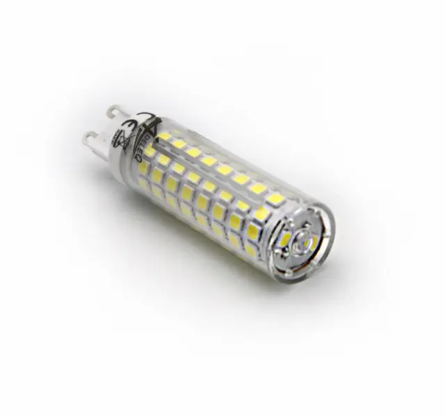 LED ΛΑΜΠΑ SMD ΚΕΡΑΜΙΚΟ G9 9W 230VAC ΔΙΑΦΑΝΗ ΨΥΧΡΟ 6200Κ