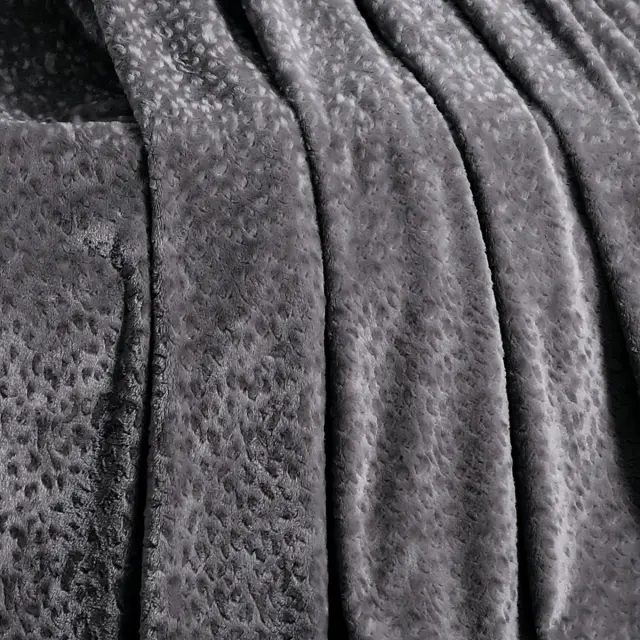 Ριχτάρι Τριθέσιο 170x300 Flannel Melinen Giza Dark Grey 100% Πολυέστερ 2