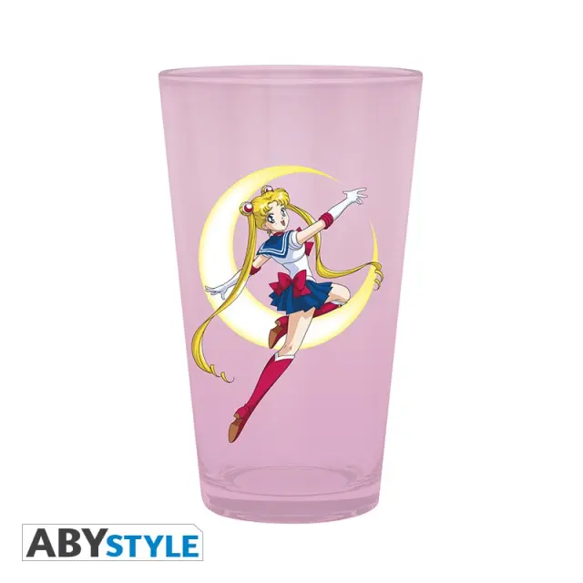 Sailor Moon Ποτήρι Νερού Γυάλινο Ροζ 500ml-ABYVER120