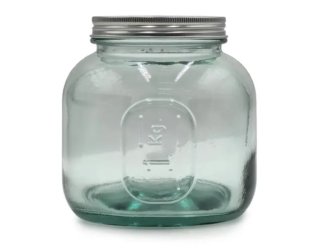 Δοχείο με καπάκι Glass Drops Storage (5798) Aπό 100% ανακυκλωμένο γυαλί, Xωρητικότητας 1L , Διαστάσεων Ø 13 x Υ 13 cm 5798 2