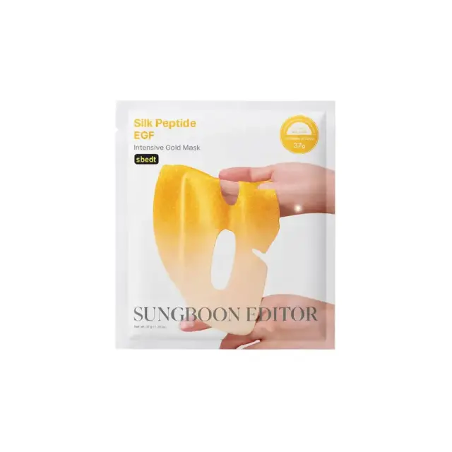 Sungboon Editor Silk Peptide EGF Intensive Gold Mask - Εντατική Αντιγηραντική Μάσκα Προσώπου με Πέρλες Χρυσού & EGF