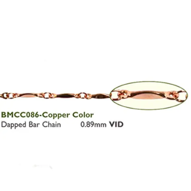 Αλυσίδα Dapped Bar - 0.89mm Copper - 0.5m