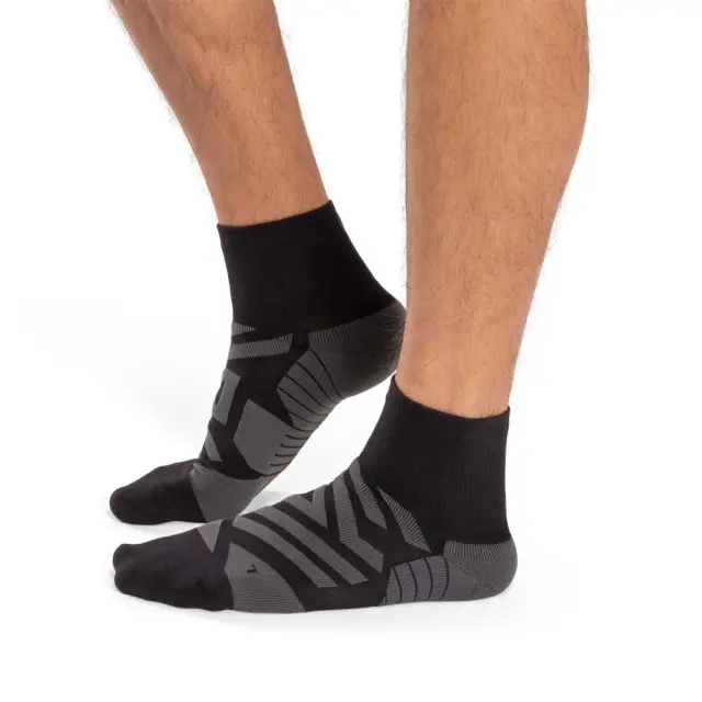 On Unisex Performance Mid 1 Pair Sock Μαύρο - Γκρι 354.00825 (On) 3