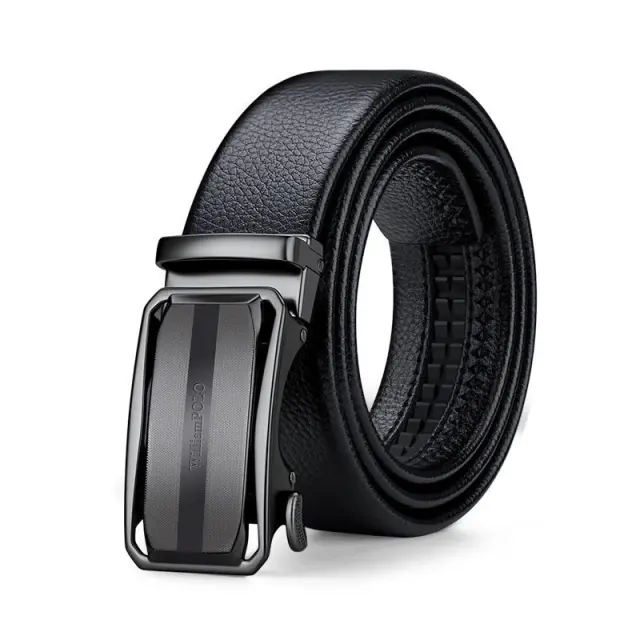 Ανδρική Ζώνη Δερμάτινη William Polo P24PD μαύρο - 1-10cm - One Size