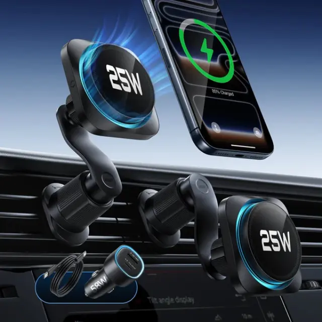 ESR OmniLock Μαγνητικός Φορτιστής Αυτοκινήτου 25W (για τον αεραγωγό) - Μαύρο