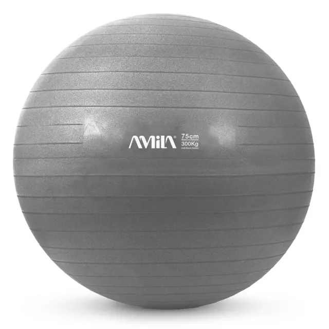 Μπάλα γυμναστικής AMILA GYMBALL 75cm Γκρι (95867)