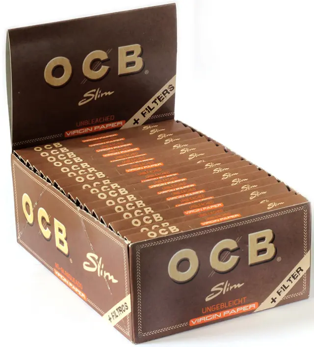 OCB Unbleached Χαρτάκια - Ακατέργαστο - King Size Slim με Τζιβάνες 32τεμ.