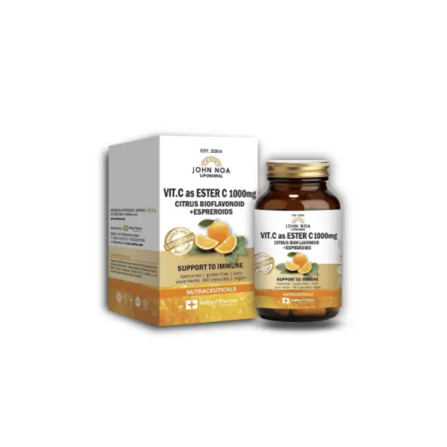 John Noa Liposomal Vitamin C As Ester C 1000mg Συμπλήρωμα Διατροφής για την Φυσιολογική Λειτουργία του Ανοσοποιητικού Συστήματος, 60 κάψουλες
