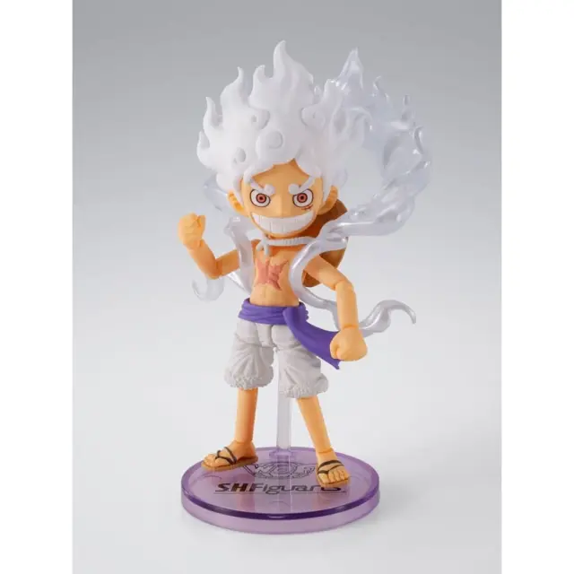 Tamashii Nations One Piece Monkey D. Luffy Gear 5 World Collectable Figure × S.H.Figuarts Συλλεκτική Αρθρωτή Φιγούρα 8cm με Εναλλάξιμα Αξεσουάρ
