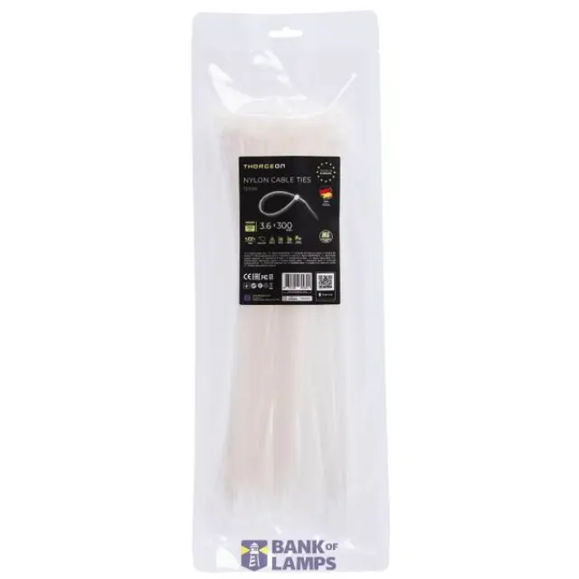 Ties 3.6x300 White (100 pcs)
