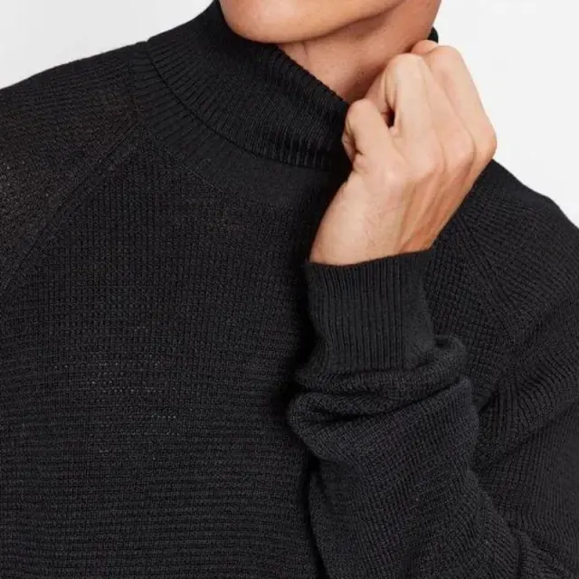 Calvin Klein - Ανδρικό Πουλόβερ Ζιβάγκο Regular Fit J30J325093-BEH Μαύρο - 2XL 3