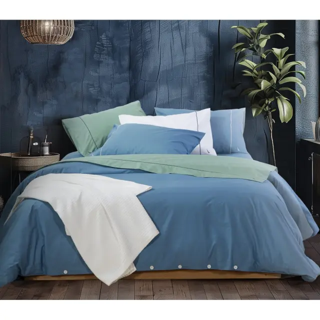 Nef-Nef Homeware Σεντόνι Nautica Wave Solid Σετ Υπέρδιπλο 240x270 Linen 2