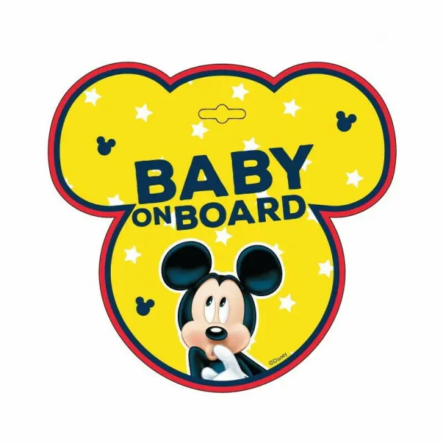 Seven Σήμα Αυτοκινήτου Baby on Board με Βεντούζα Mickey